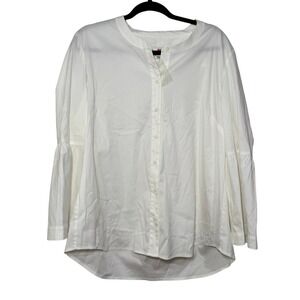 Vineyard Vines White Classic Shirt Women's Bell Sleeve‎ Size 16 NEW